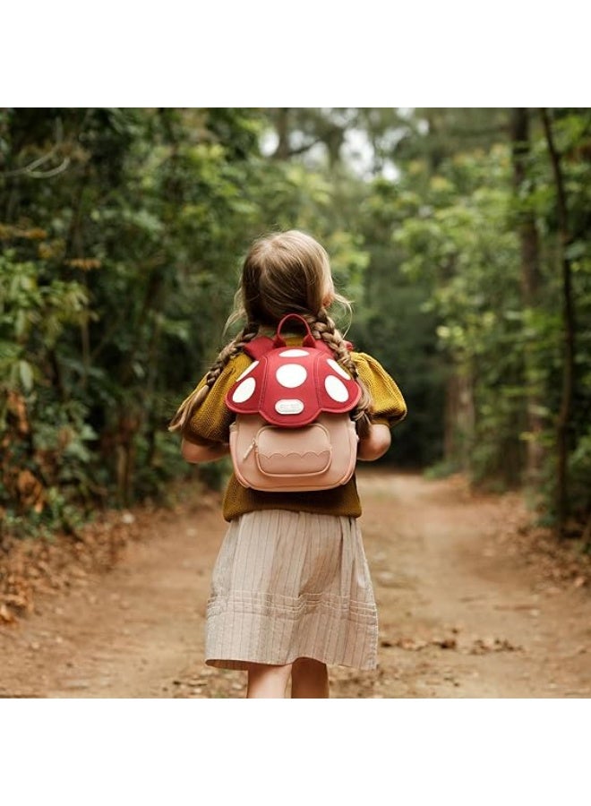 Mushroom Backpack for Kids Kindergarten Preschool Mini Bag Cute Kindergarten Mini Travel Bag Nice Preschool Gift for Toddler Girls Boys 3-6 - Image 2