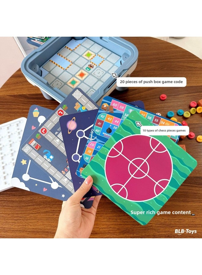 طاولة تعليم التفكير المنطقي للأطفال، طاولة التعليم المبكر، طاولة التعلم التفاعلية بين الوالدين والطفل، ألعاب مونتيسوري التعليمية للأطفال - اللون: طاولة فرشاة مغناطيسية ثنائية في واحد - Image 5