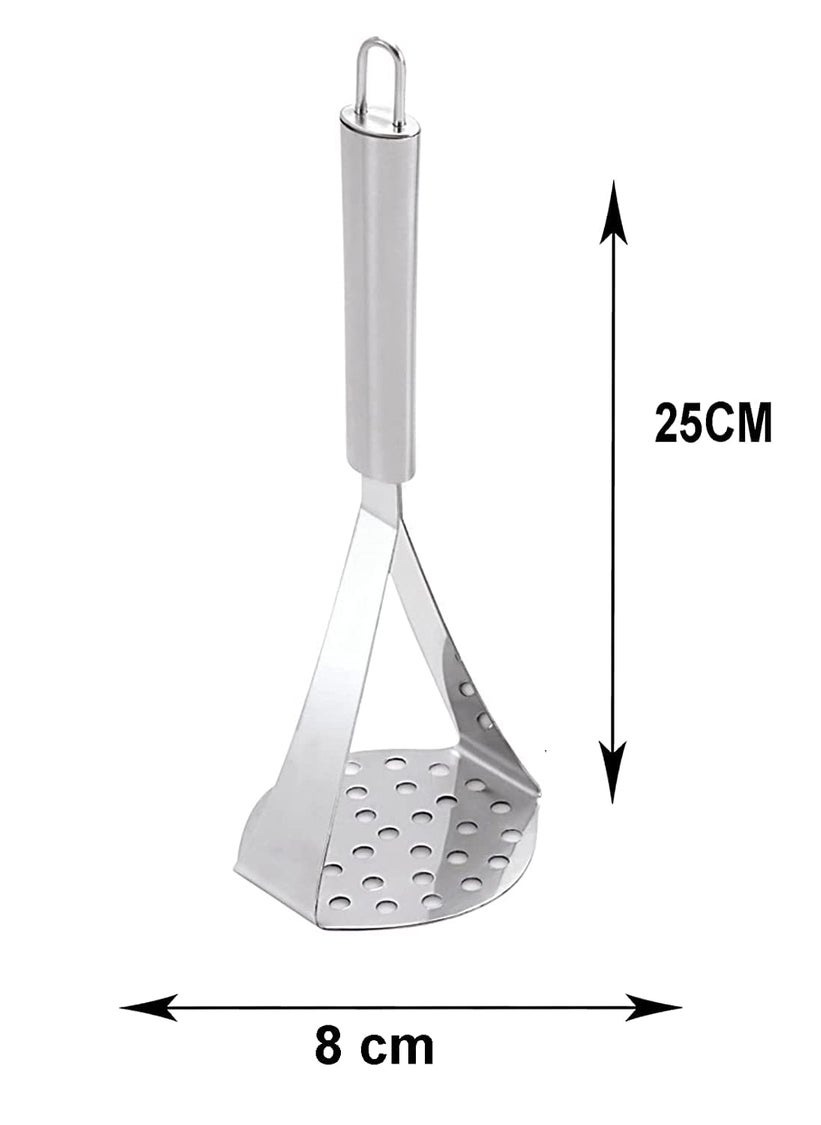 C DEVICE C Device Combo Set of 2 Stainless Steel Egg Whisk and Potato Masher  - Image 5