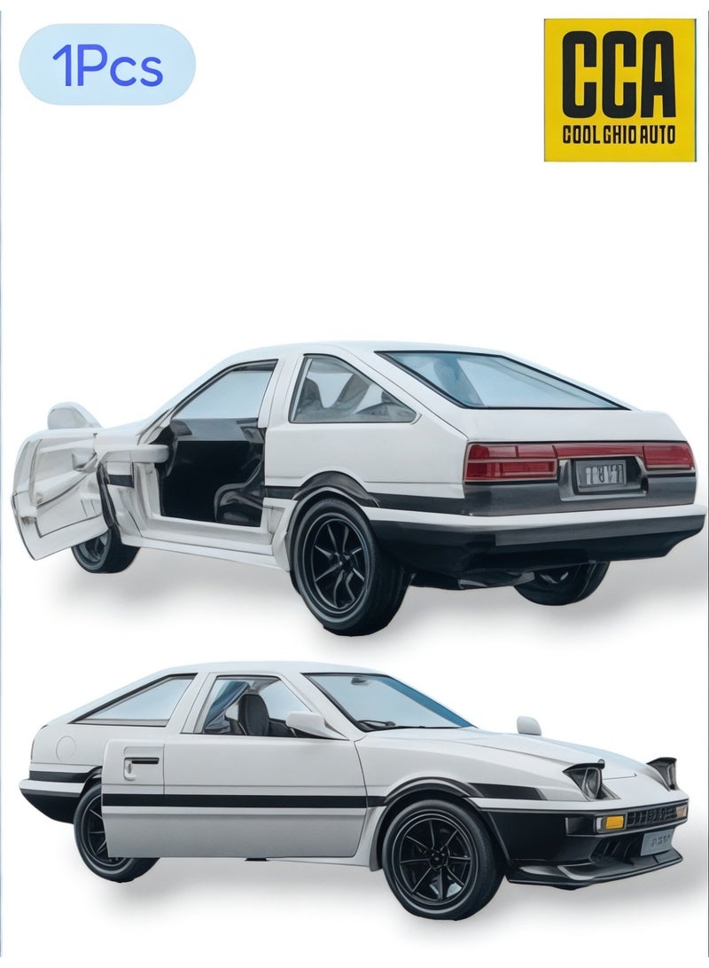CCA Toyota Corolla AE86 Trueno Die-cast Car 1:37 - Nostalgic Gift for Loved Ones & Past Owners, Perfect to Add in Traditional Heritage Dioramas, Product Photography & Desktop Decor - Image 1