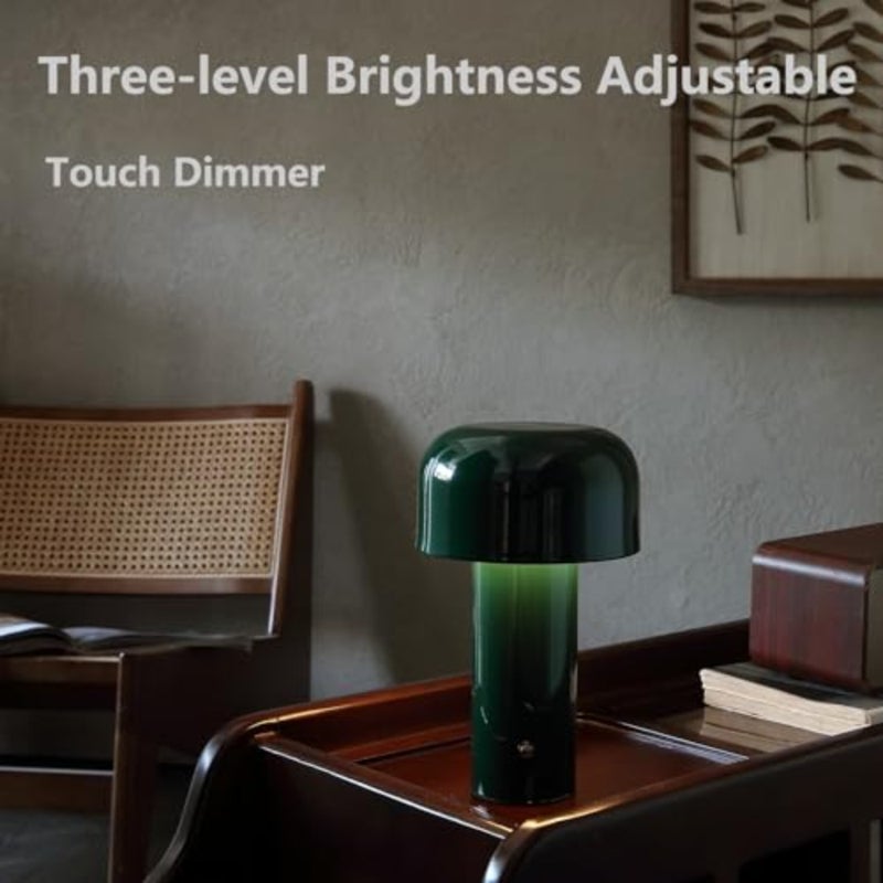 Modern Mushroom Table Lamp for Portable Touch Dimming, Rechargeable LED Night Light with 3-Levels Brightness, Bedside Lamp for Indoor Outdoor Restaurant Bar Coffee Shop Dark,HJ-JS001 - Image 4