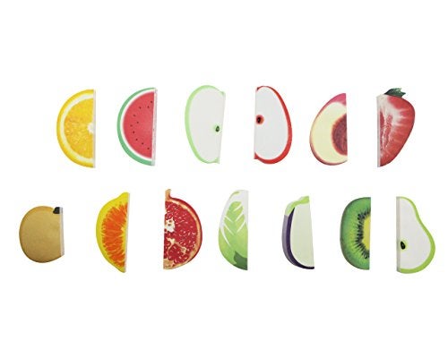 Unigift Sticky Note 3D Fruit and Vegetable Sticky Note Message Note Highlights Bookmark Suitable for Home Office School Holiday Gifts and Company Prizes 140 Sheets/Pad 13 Pads/Set - Image 2