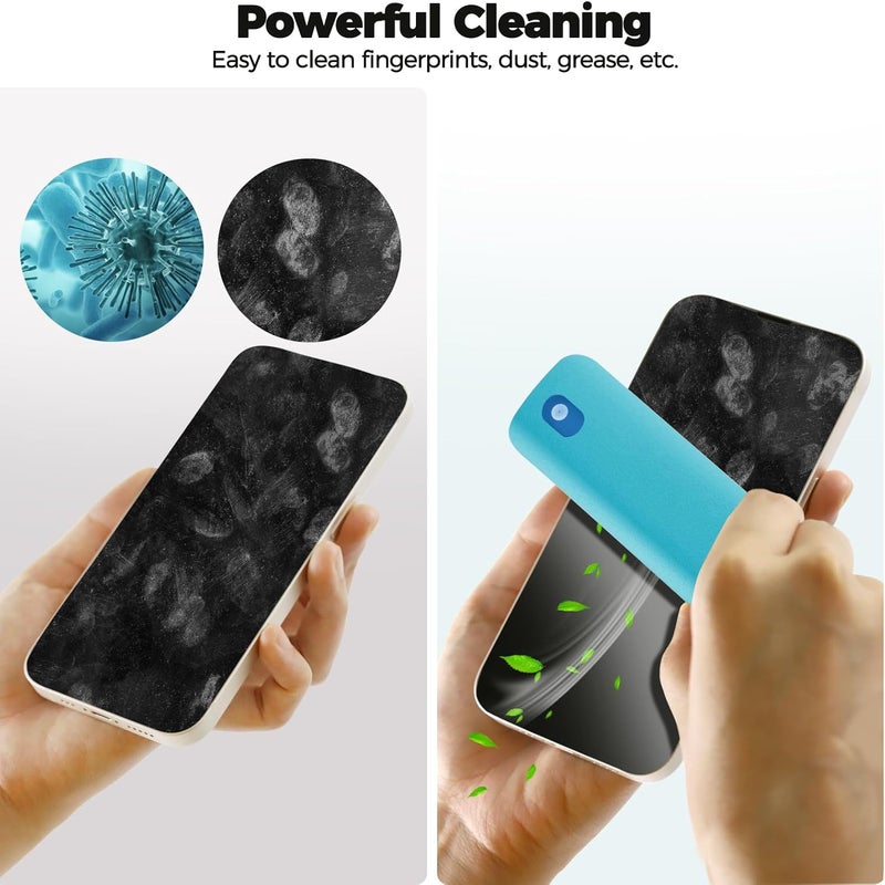 JiaTeums Laptop Screen Cleaner Spray, Electronics Touchscreen Mist Cleaning Spray for Monitor Tablet TV Tesla OLED Screen Sunglasses with Refill, Brush & Wipe Tool, Blue - Image 4