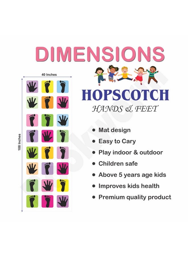 Bookworm Bookworm Jumbo Play Mat Game For Kids And Adults(40" X 108") Family Game, Kith-Kith Stapu,Langi, Chalk Game A Unique Balancing Game (Foot & Hand, Multicolor  - Image 2
