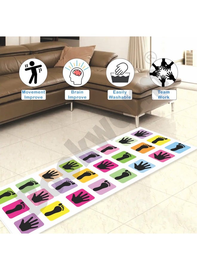 Bookworm Bookworm Jumbo Play Mat Game For Kids And Adults(40" X 108") Family Game, Kith-Kith Stapu,Langi, Chalk Game A Unique Balancing Game (Foot & Hand, Multicolor  - Image 3
