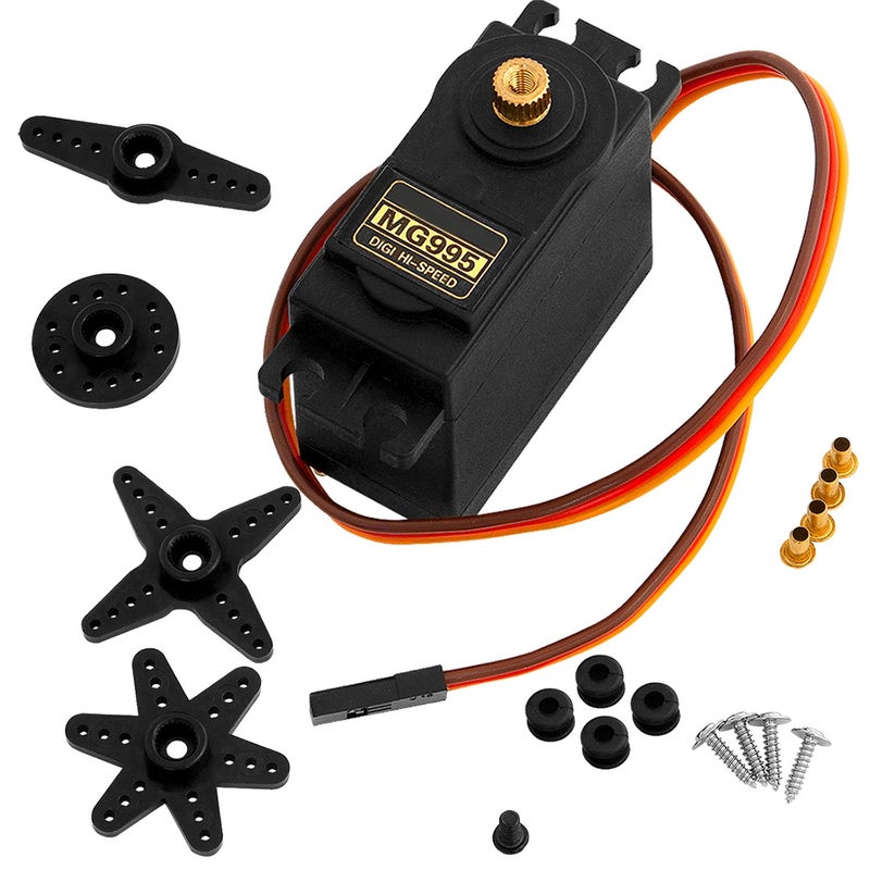 AZDelivery محرك سيرفو رقمي صغير AZDelivery MG995 لطائرات الهليكوبتر والطائرات الروبوتية المتوافقة مع Arduino يتضمن كتاب إلكتروني - Image 1