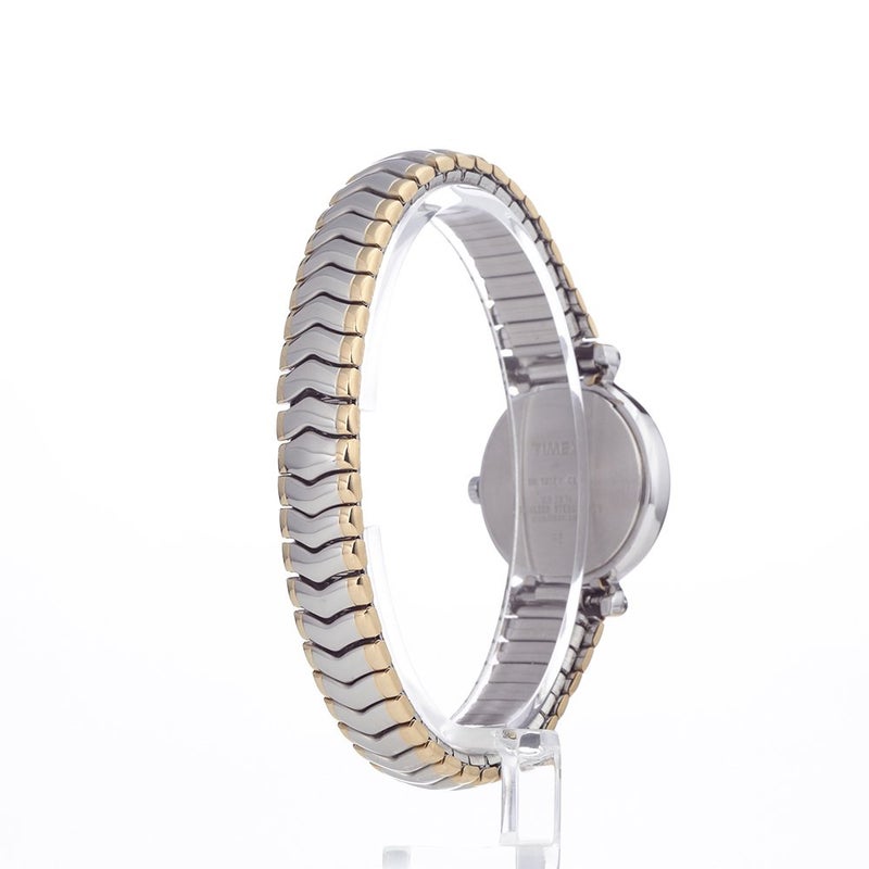 TIMEX ساعة تيمكس للنساء T21854 باند توتون من الفولاذ المقاوم للصدأ بتصميم ممتد - Image 3