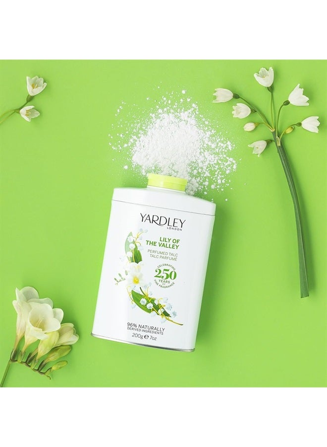 Yardley London Lily of the Valley Perfumed Talc 200g - Image 2