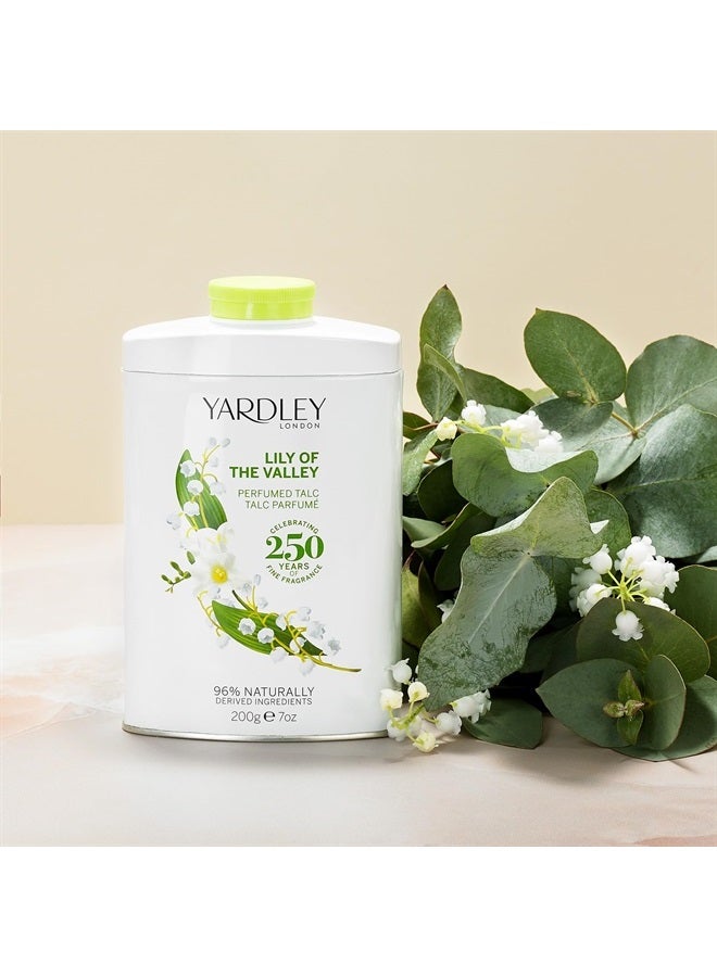Yardley London Lily of the Valley Perfumed Talc 200g - Image 1