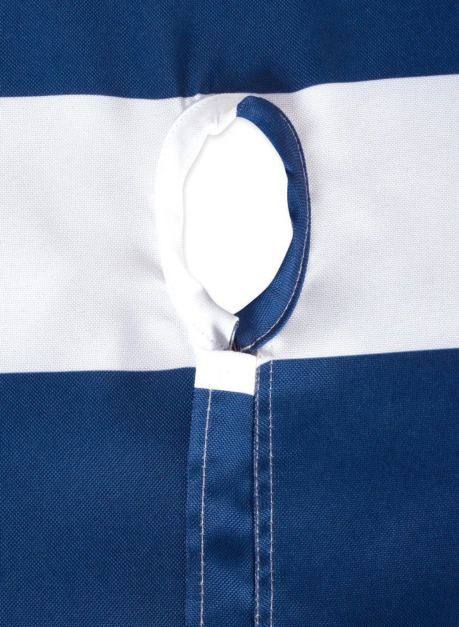 DII مجموعة طاولات DII كابانا المخططة الخارجية، مقاومة للبقع/التجاعيد ومقاومة للماء، 60x84، أزرق بحري - Image 4