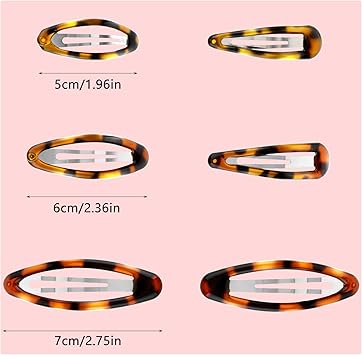 COMNICO Hair Clips 16Pcs Classic Tortoise Snap Hair Clip Non Slip for Women Girls Oval Water Drop Shape Hair Barrettes Various Sizes and Styles Vintage Hairpin Accessories for All Hair Types - Image 2