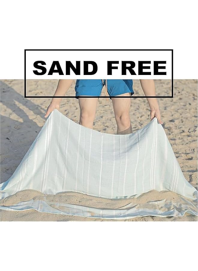 The Bros Turkish Beach Towel 35.4x71inch 100% Soft Cotton Sand Free Quick Dry Lightweight Travel Towel for Beach Gifts Accessories (Light Purple, 90x180cm) - Image 3