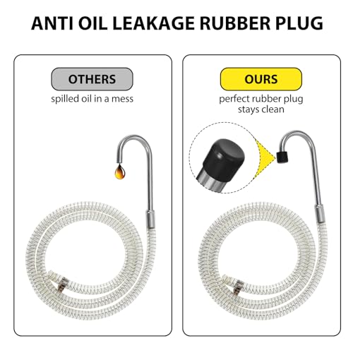 GAOMON 20 Gallon Oil Drain Tank, Fluid Fuel Transfer Tank, Portable Oil Drain Container, Air Operated Drainer with Wheels and a Toolbox, Adjustable Funnel Height - Image 3