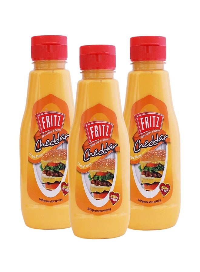 FRITZ Cheddar Sauce (240 g) - Especially Ideal for your meals, Hot Dogs, Burgers, Sandwiches - Enhances Flavors and Adds a Creamy Kick (3 Pack) - Image 1