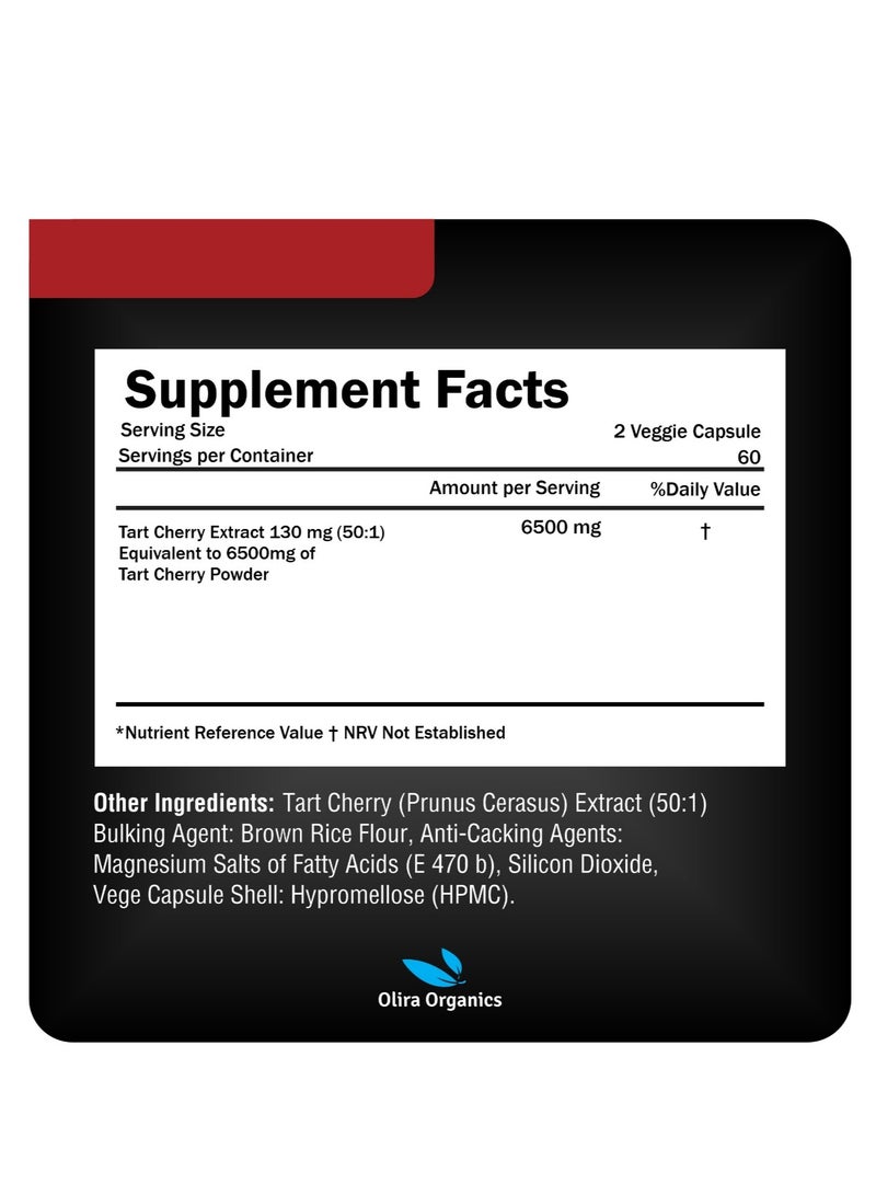 أوليرا أورجانيكس ارت الكرز 120 كبسولة نباتية | يدعم مستوى حمض اليوريك المتوازن والمفاصل الصحية - Image 2