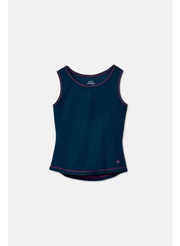 Tchibo Kids Girls 2 Pack Functional Sports Top, Blue and Navy  - Image 5