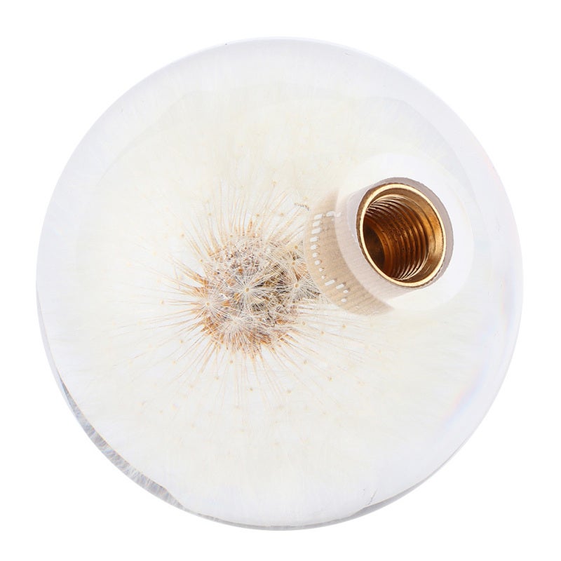 Dandelion Resin Shift Knob Universal Gear Shifter - Real Plant Handball with 3 Adapters for Most Cars - Image 3