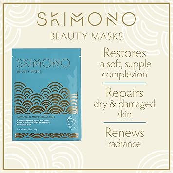 Skimono قناع الوجه الكوري المعزز بالترطيب من بيوسيللوز مع سيروم عسل الورد وحمض الهيالورونيك هدية فاخرة للعناية بالبشرة للنساء نباتي وخالي من القسوة من SKIMONO 4 عبوات - Image 4