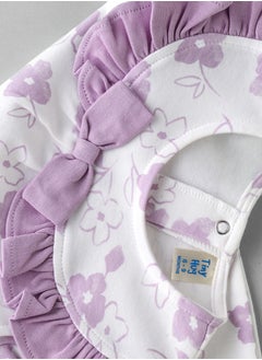 Tiny Hug Floral Ruffle Trim Onesie for Babies  - Image 4