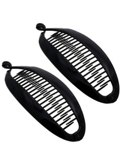 CAMILA Camila Paris NV135 2 Pack French Large Banana Clip Hair Comb Flexible Banana Clips Hair for Thick Hair Ponytail Holder Interlocking Banana Hair Clips Styling Hair Banana Clips for Women Made in France 