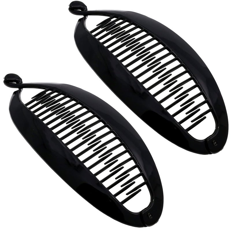 CAMILA كاميلّا باريس NV135 2 حزمة مشط شعر موز كبير فرنسي مشابك موز مرنة للشعر السميك حامل ذيل الحصان مشابك شعر موز متداخلة لتصفيف الشعر مشابك شعر موز للنساء مصنوعة في فرنسا