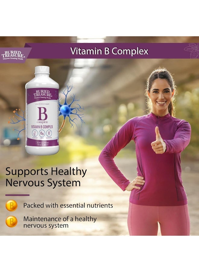 Buried Treasure B Complete - 16 Fl oz, All 8 B Vitamins with Methylated B12 & Methylfolate, Biotin, B1, B2, B6, Antioxidant Support, Liquid & Sugar-Free, B complex vitamins for Women & Men. - Image 4