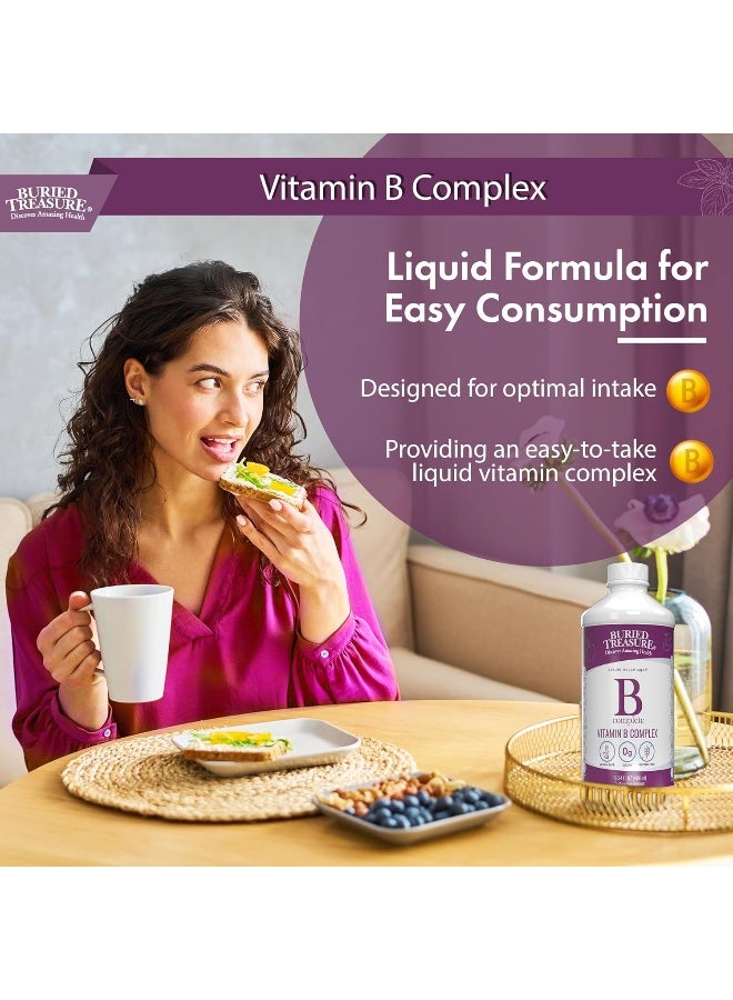 Buried Treasure B Complete - 16 Fl oz, All 8 B Vitamins with Methylated B12 & Methylfolate, Biotin, B1, B2, B6, Antioxidant Support, Liquid & Sugar-Free, B complex vitamins for Women & Men. - Image 3