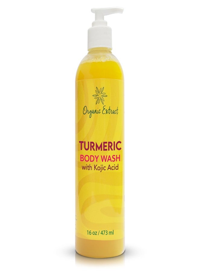 ORGANIC EXTRACT, Turmeric Kojic Acid Body Wash - 16 fl oz / 473ml - Skin Brightening Shower Gel for Deep Gentle Moisturizer, Helps to Remove Dark Spot, with Shea Butter & Aloe Vera - Image 1