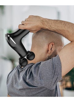 Houmt Muscle Massager Handheld Double-Headed Electric Vibration Deep Tissue Percussion Muscle Massage Device Smart Quiet 6 Speed Portable Handheld Back Massager for Relaxation  - Image 2