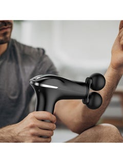Houmt Muscle Massager Handheld Double-Headed Electric Vibration Deep Tissue Percussion Muscle Massage Device Smart Quiet 6 Speed Portable Handheld Back Massager for Relaxation  - Image 3