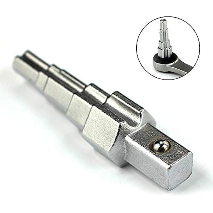 RADIATOR SPANNER STEPPED WRENCH AND RATCHET, PRACTICAL RATCHET HANDLE STEPPED RADIATOR SPANNER HAND TOOL (SILVER) - Image 3