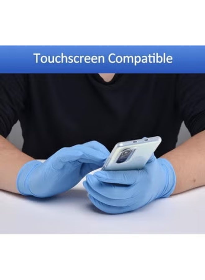 TouchFlex 100-Piece Medical Nitrile Exam Gloves – Powder-Free, Medical Grade, Food Safe, Latex-Free, Non-Sterile, Blue, CE Certified, Small - Image 4