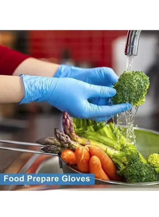 TouchFlex 100-Piece Medical Nitrile Exam Gloves – Powder-Free, Medical Grade, Food Safe, Latex-Free, Non-Sterile, Blue, CE Certified, Small - Image 3