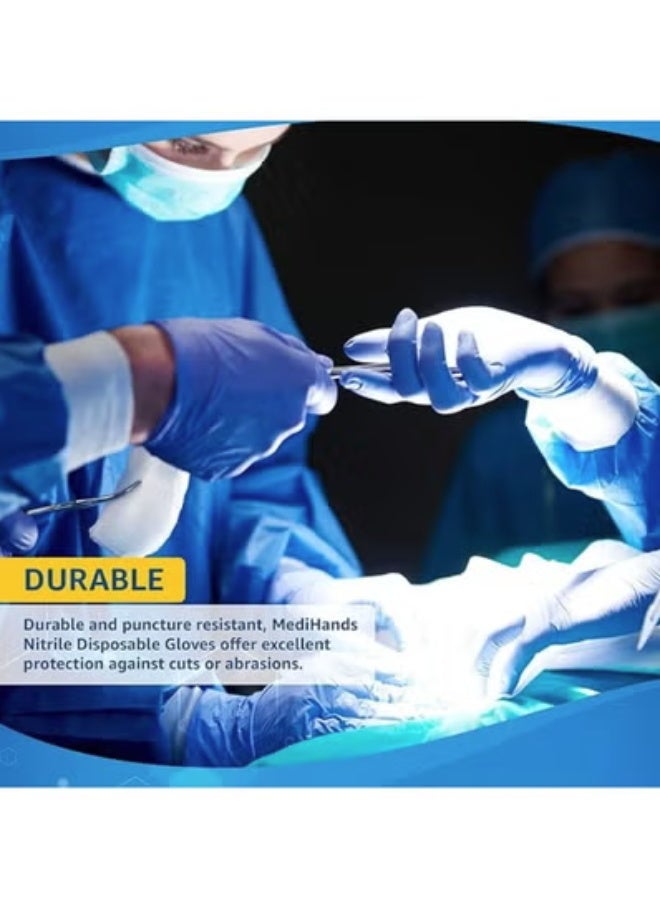 TouchFlex 100-Piece Medical Nitrile Exam Gloves – Powder-Free, Medical Grade, Food Safe, Latex-Free, Non-Sterile, Blue, CE Certified, Small - Image 5