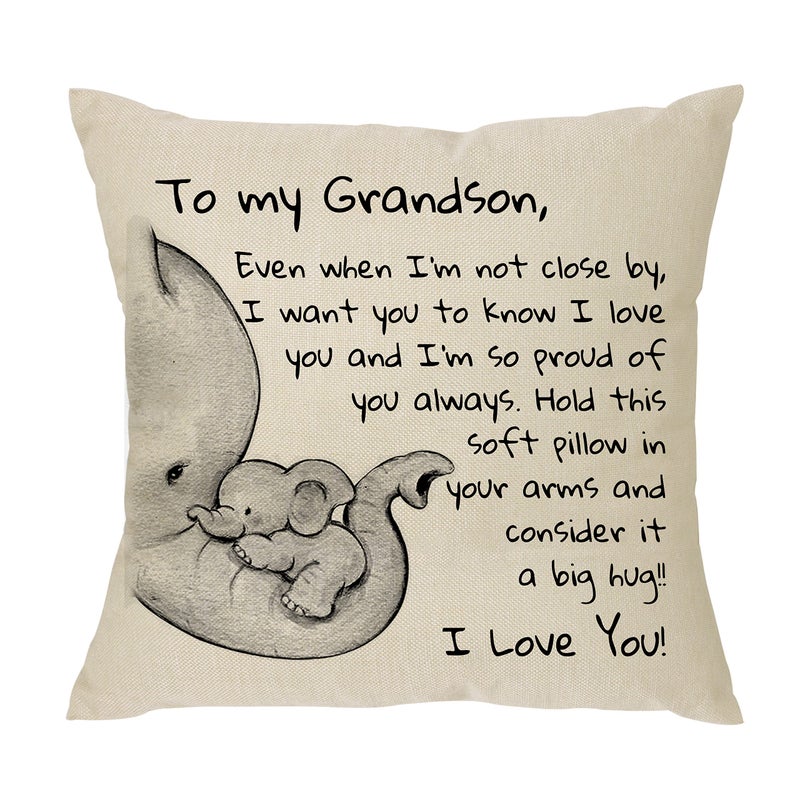 XUNLIZXY XUNLIZXY Grandson Gift from Nana Grandpa Grandma  Even When Im Not Close by I Want You to Know I Love You and I Am So Proud of YouReminder Gift for Men Teens Boys Throw Pillow Cover Pillowcase