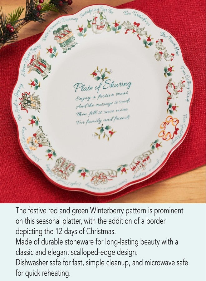 Pfaltzgraff Winterberry 12 Days Plate of Sharing, 13 Inch - Image 3