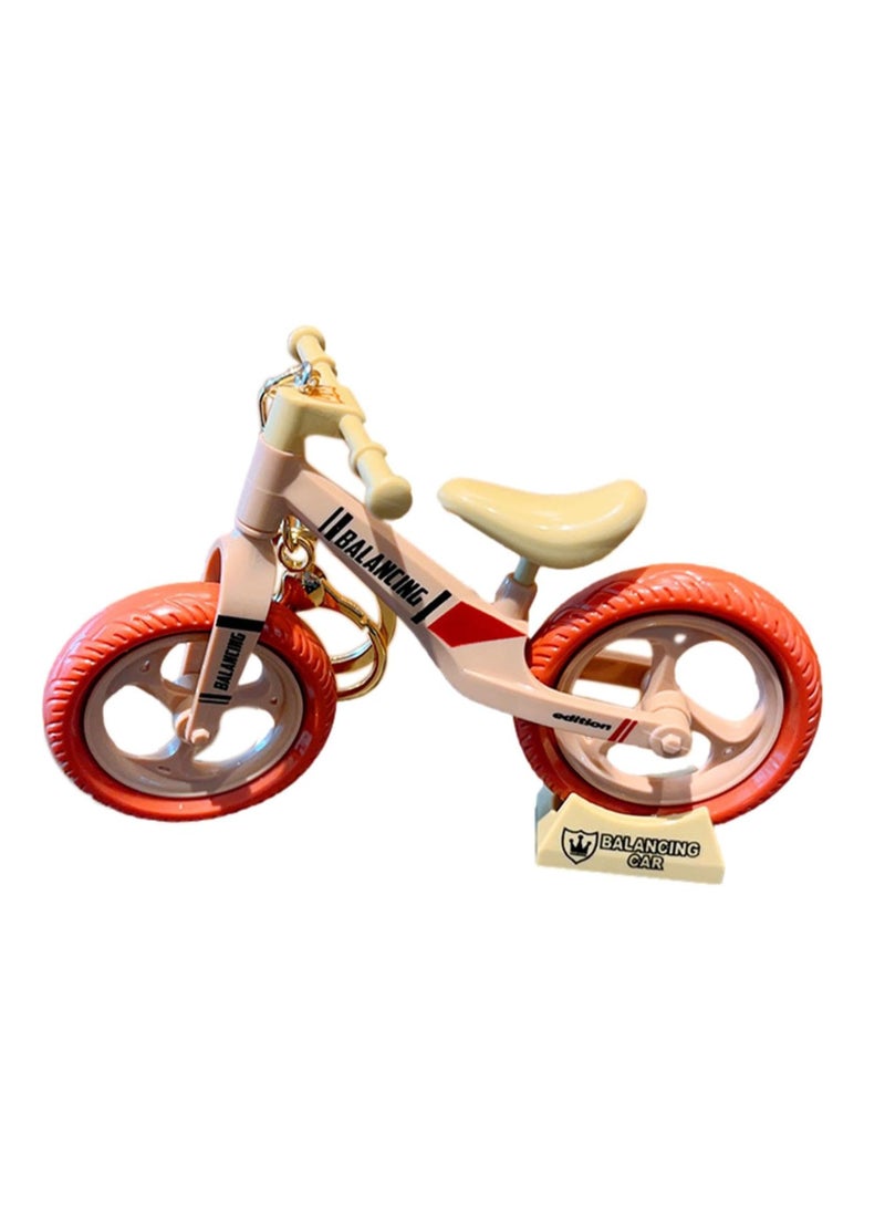 Unique Key Pendant - Pulley Bicycle Keychain for Handbags and Backpacks, Novelty Desktop Decoration, Bicycle Model Charm Keychain Cute Pendant Creative Gift (Pink)  - Image 1