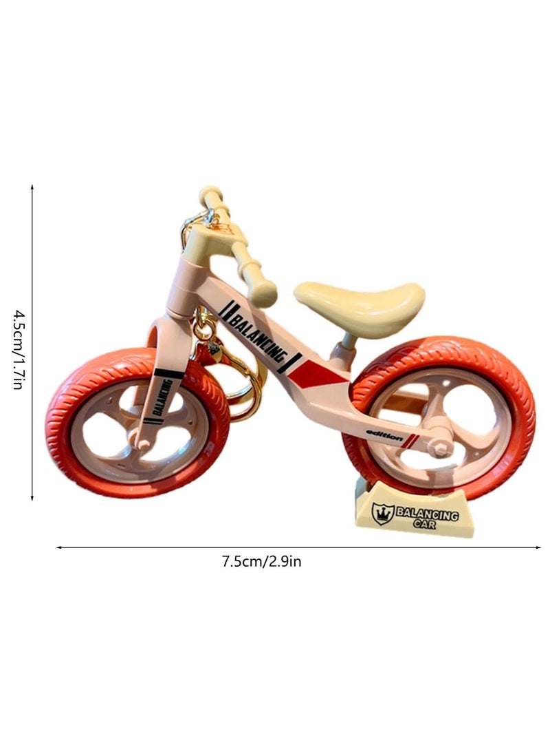 Unique Key Pendant - Pulley Bicycle Keychain for Handbags and Backpacks, Novelty Desktop Decoration, Bicycle Model Charm Keychain Cute Pendant Creative Gift (Pink)  - Image 2