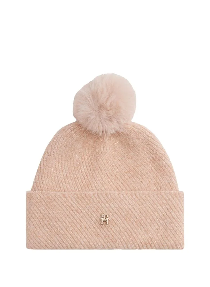 TOMMY HILFIGER Pom Pom Beanie Lurex