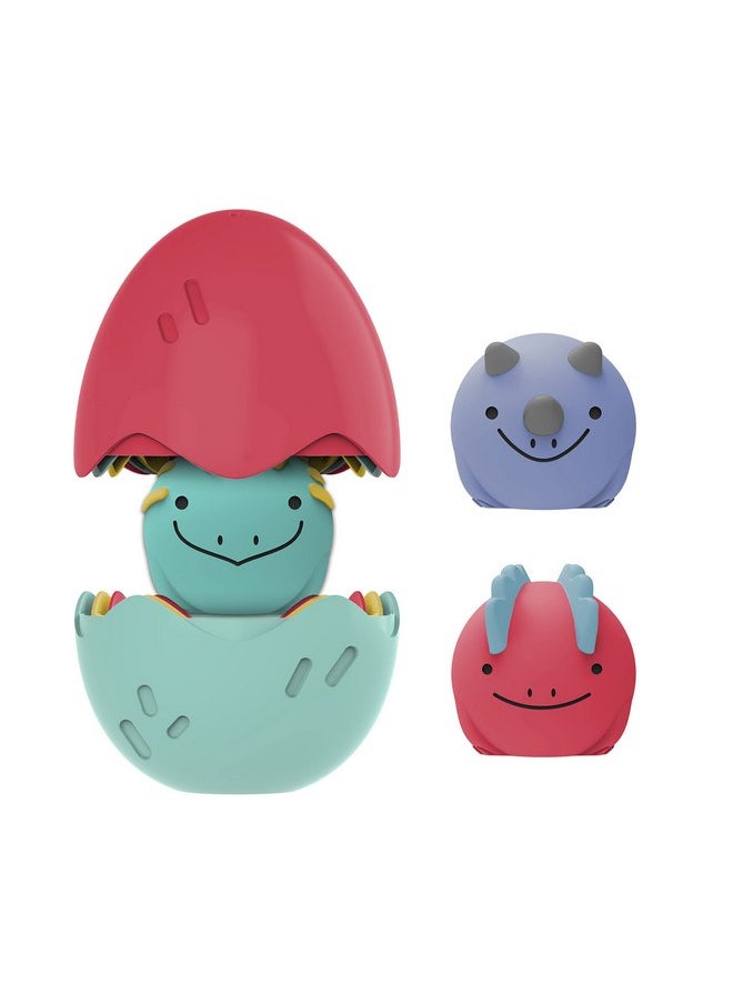 Dr. Brown's بيض الديناصورات من Dr. Brown's CleanUp Float & Hatch، لعبة حمام وحوض سباحة تفاعلية متعددة الاستخدامات للأطفال الصغار، من سن 6 أشهر فما فوق، خالية من مادة BPA  - Image 1