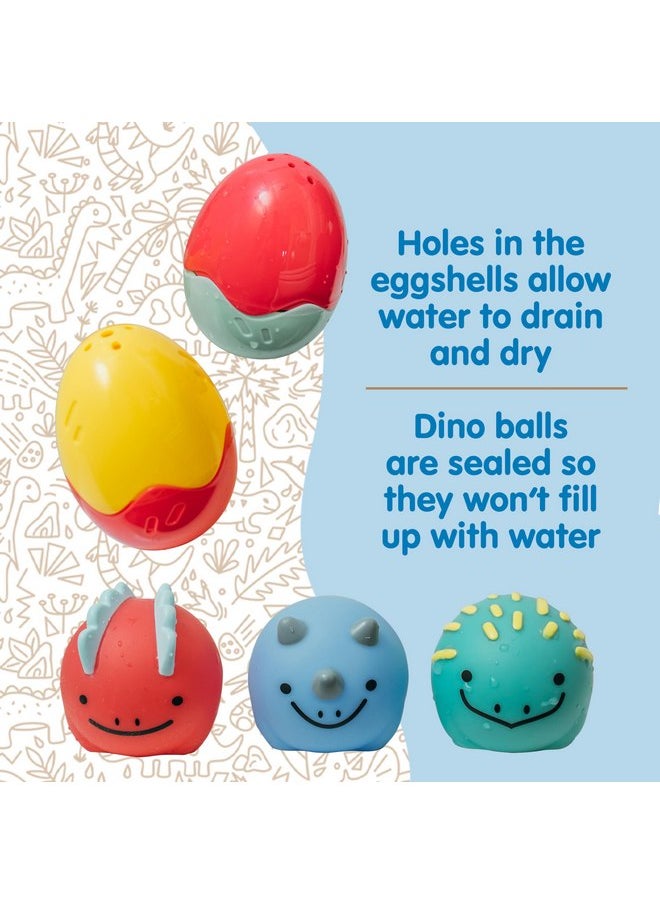 Dr. Brown's بيض الديناصورات من Dr. Brown's CleanUp Float & Hatch، لعبة حمام وحوض سباحة تفاعلية متعددة الاستخدامات للأطفال الصغار، من سن 6 أشهر فما فوق، خالية من مادة BPA  - Image 3