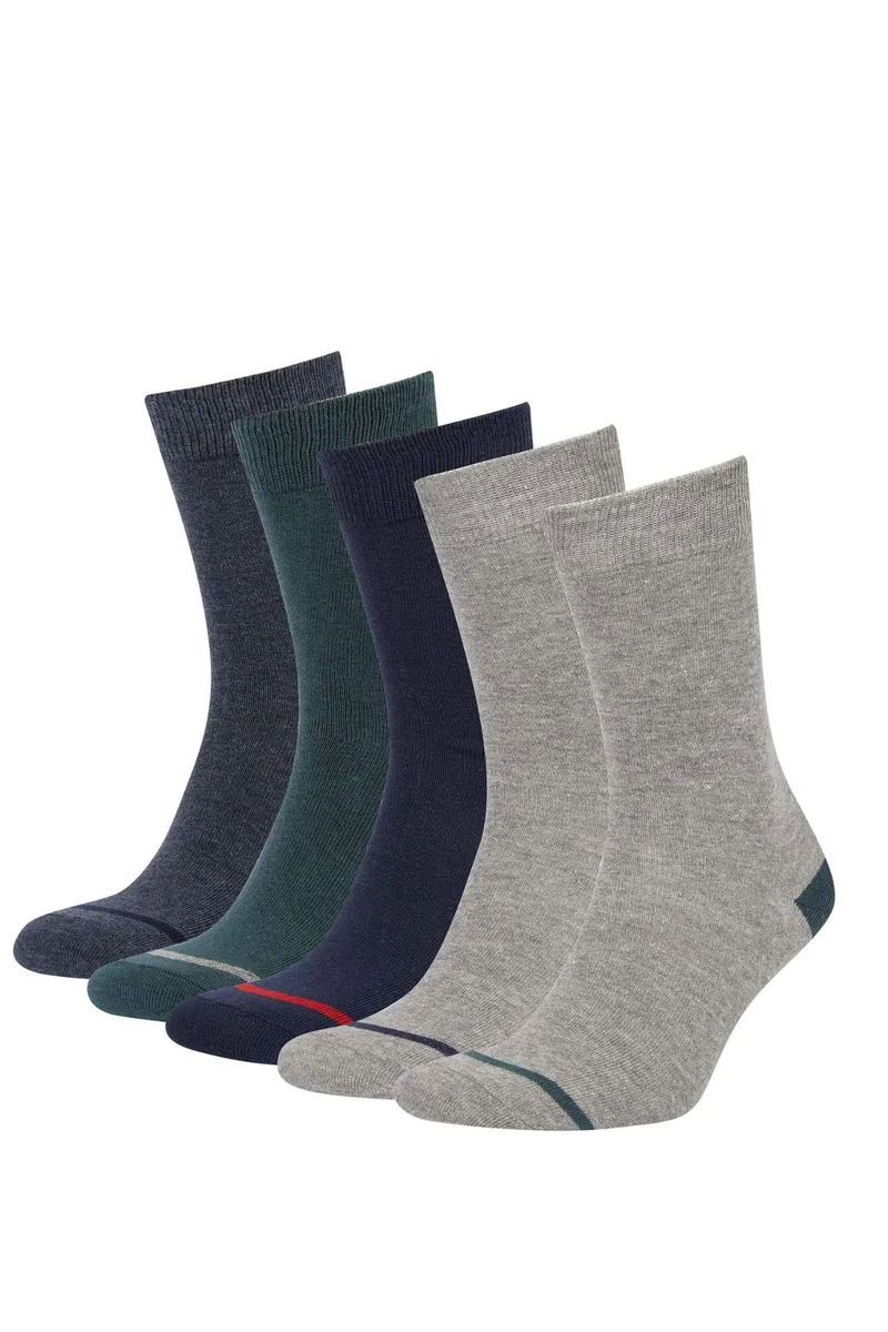 DeFacto Men's Cotton 5-Piece Socks