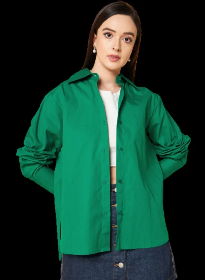 HIGH STAR Women Green Shirt