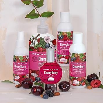 HELAN هيلان آي سوربيتي شيري بيري سائل غسيل يدين مرطب مع الكشمش الأسود والكرز الأسود للاستخدام المتكرر صابون يدين لطيف مع سكريات مرطبة للبشرة الحساسة مصنوع في إيطاليا 500 مل - Image 5