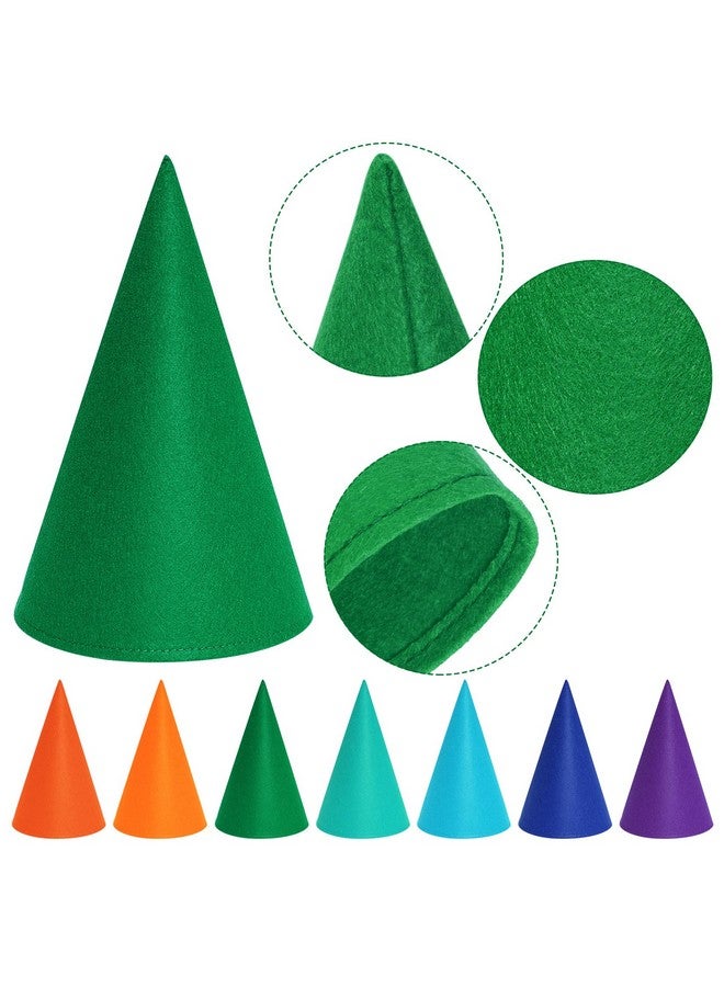 Fengek Fengek 7 Packs Gnome Hats, Felt Dwarf Hats for Unisex Elf Hats for Halloween Christmas Party Costume Supplies, Multicolor 3 - Image 3
