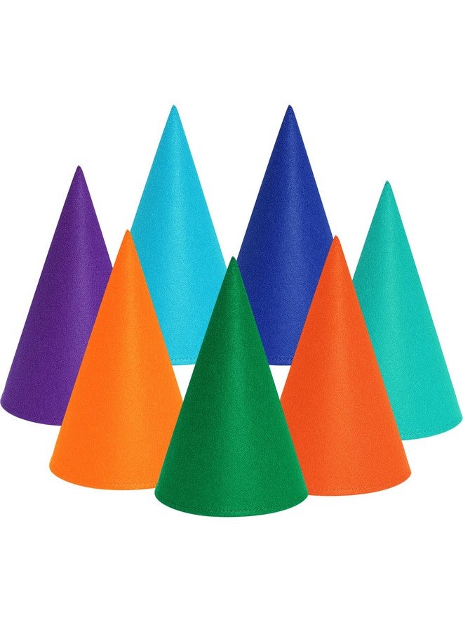 Fengek Fengek 7 Packs Gnome Hats, Felt Dwarf Hats for Unisex Elf Hats for Halloween Christmas Party Costume Supplies, Multicolor 3 - Image 1