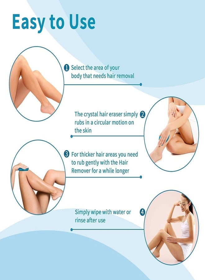 Calyrex Women Portable Hair Remover, Painless Nano Peel,Easy to Use Crystal Razor, Suitable for Men and Women Arms, Legs Hair Removal Crystal, Crystal Hair Remover for Women - Image 5