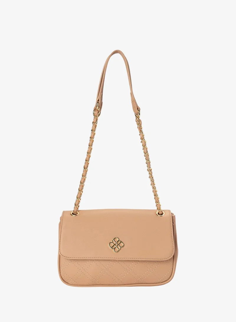 Bata Stitch Detail Flap Over Sling Bag
