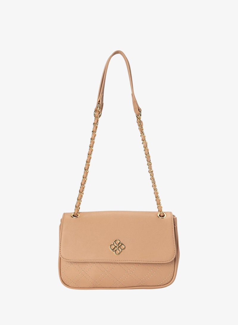 Bata Stitch Detail Flap Over Sling Bag - Image 1