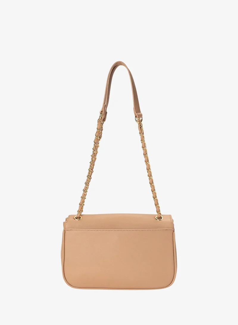 Bata Stitch Detail Flap Over Sling Bag